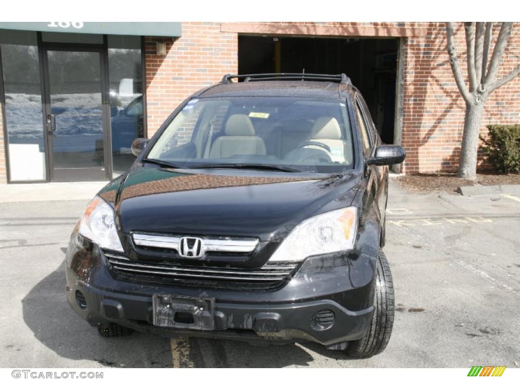 2009 CR-V EX-L 4WD - Crystal Black Pearl / Ivory photo #2