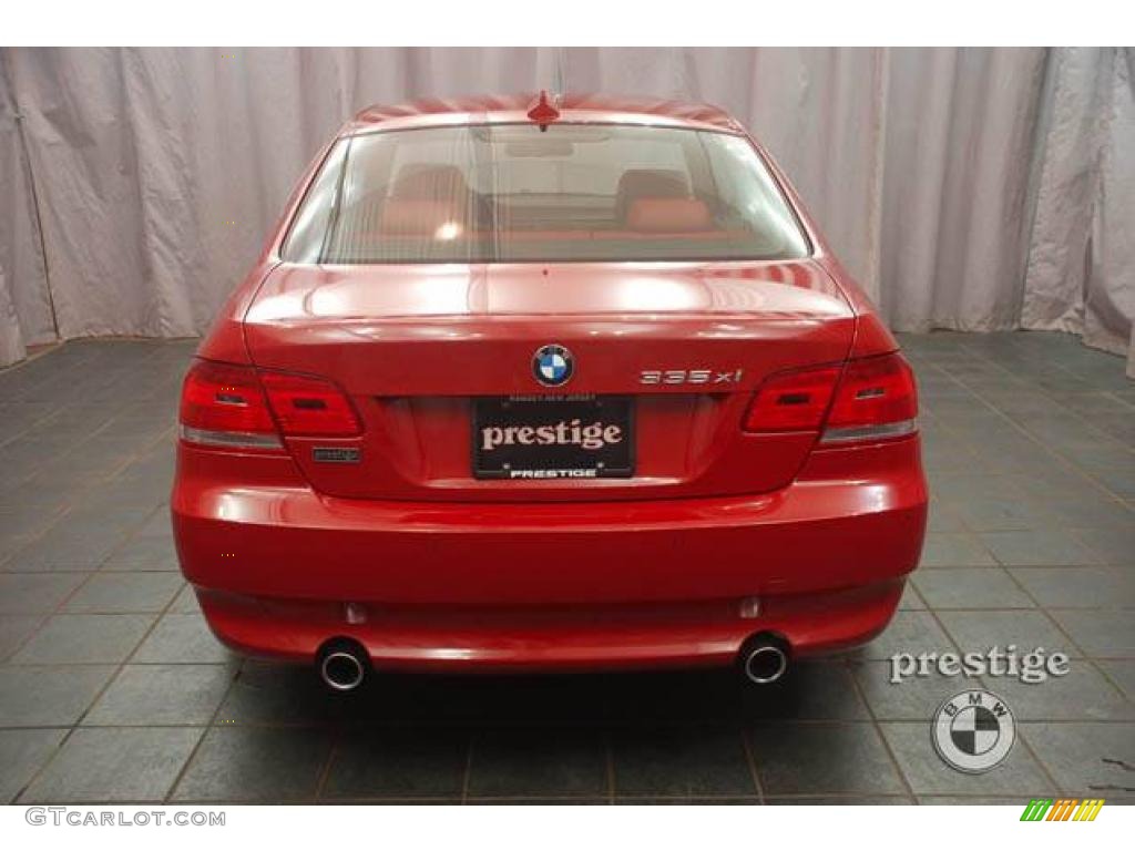 2008 3 Series 335xi Coupe - Crimson Red / Coral Red/Black photo #2