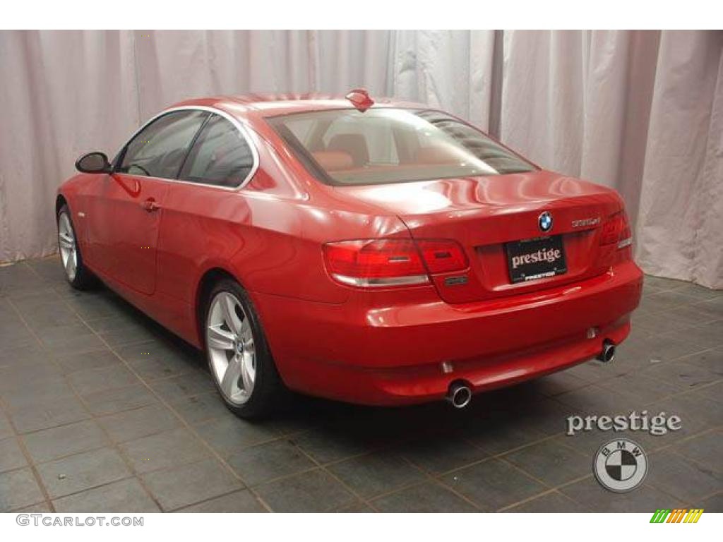 2008 3 Series 335xi Coupe - Crimson Red / Coral Red/Black photo #3