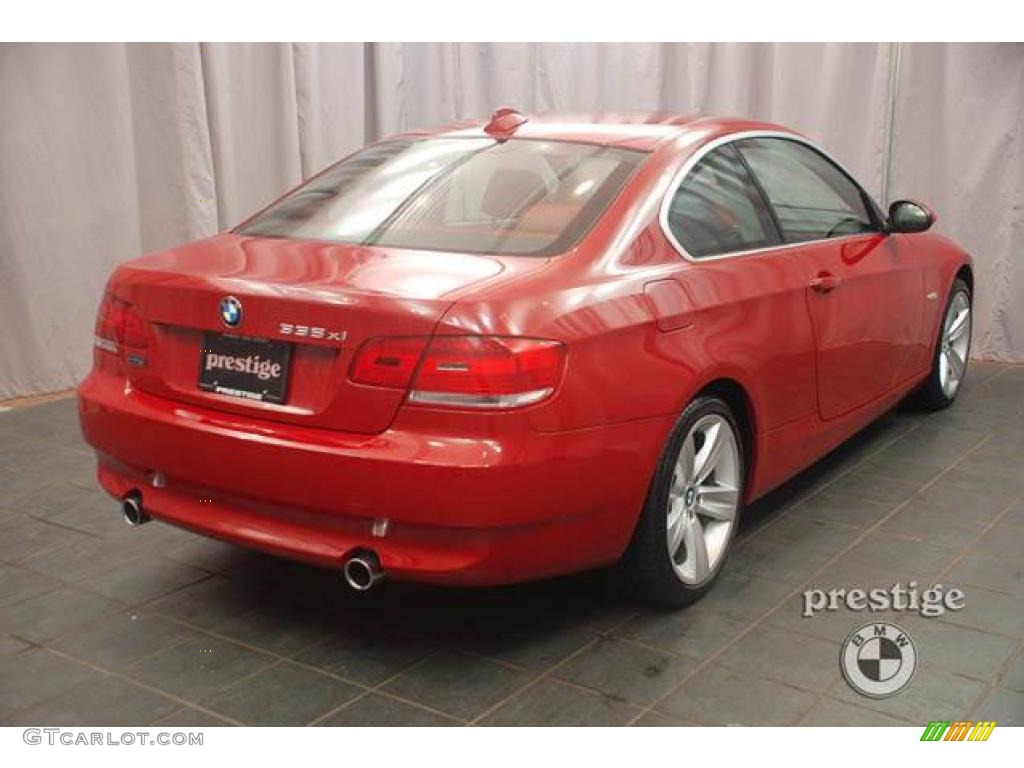 2008 3 Series 335xi Coupe - Crimson Red / Coral Red/Black photo #5