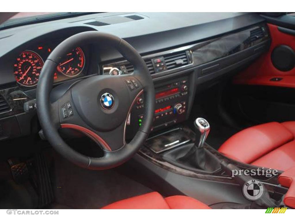 2008 3 Series 335xi Coupe - Crimson Red / Coral Red/Black photo #12