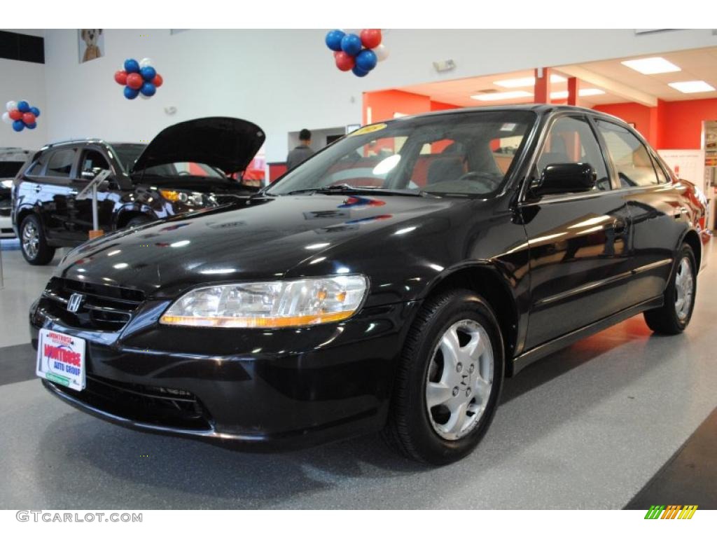 1998 Accord EX Sedan - Flamenco Black Pearl / Gray photo #2