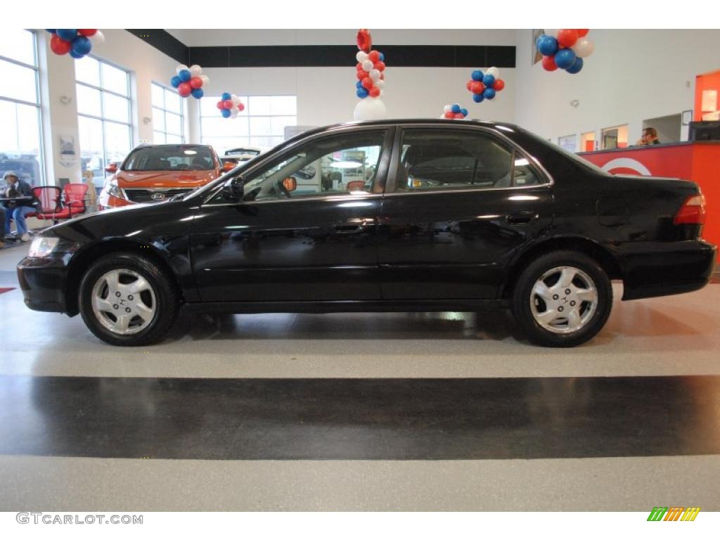1998 Accord EX Sedan - Flamenco Black Pearl / Gray photo #3