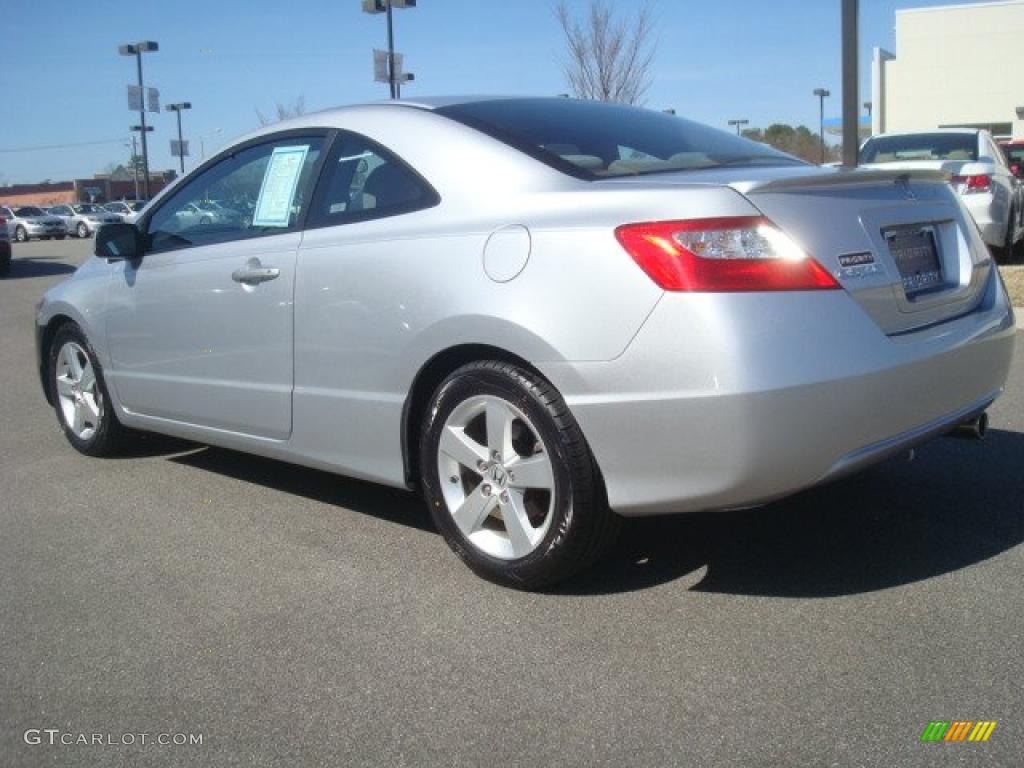 2008 Civic EX Coupe - Alabaster Silver Metallic / Gray photo #4