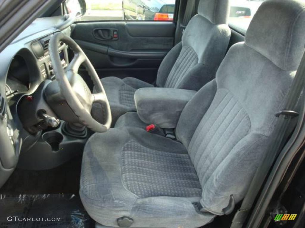 2000 S10 LS Regular Cab - Onyx Black / Medium Gray photo #6