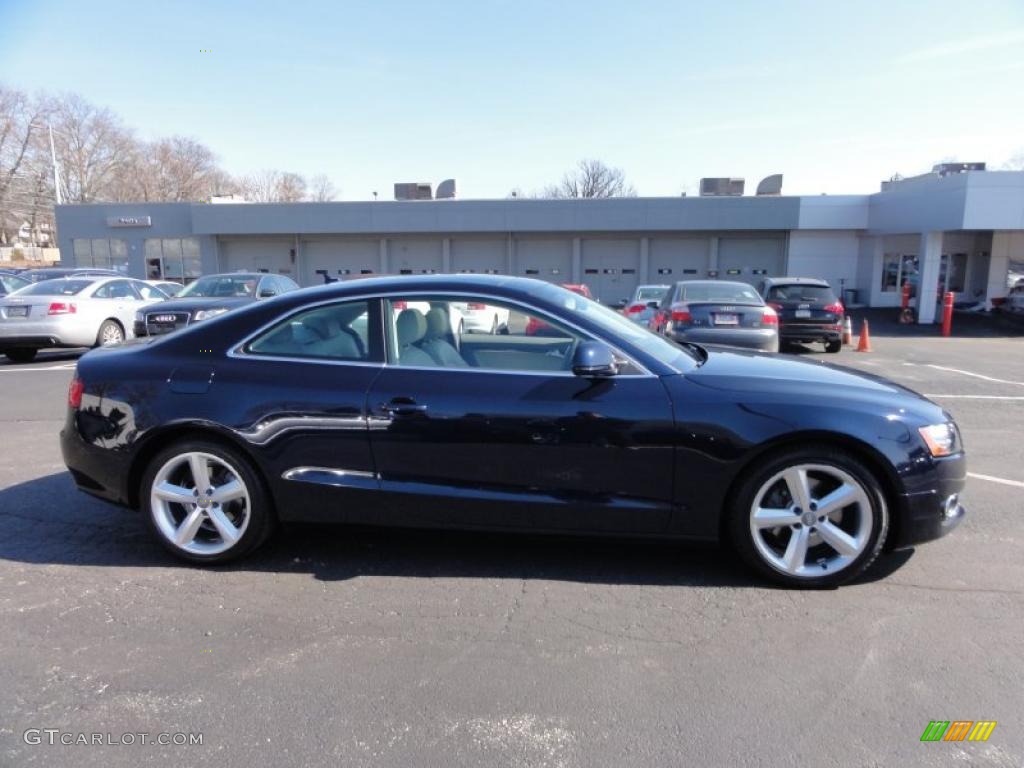 2008 A5 3.2 quattro Coupe - Deep Sea Blue Pearl Effect / Light Grey photo #7