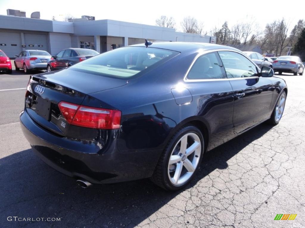 2008 A5 3.2 quattro Coupe - Deep Sea Blue Pearl Effect / Light Grey photo #8