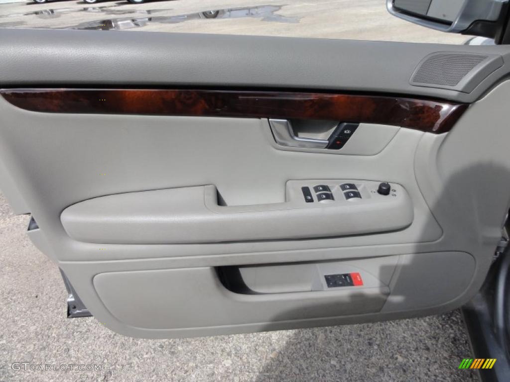 2005 Audi A4 3.2 quattro Sedan Platinum Door Panel Photo #46332156