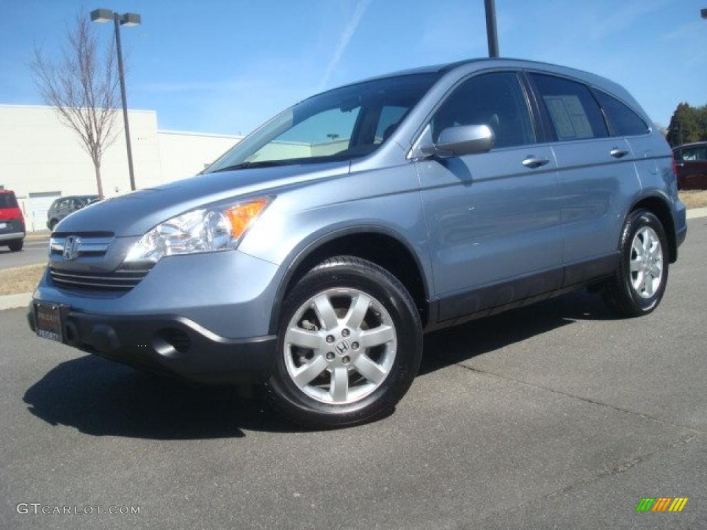 2007 CR-V EX-L - Glacier Blue Metallic / Gray photo #2