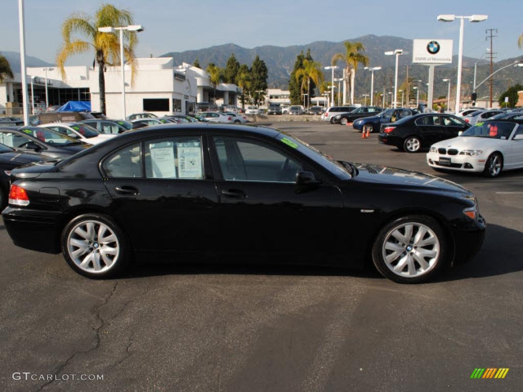 2003 7 Series 745i Sedan - Black Sapphire Metallic / Dark Beige/Beige III photo #3