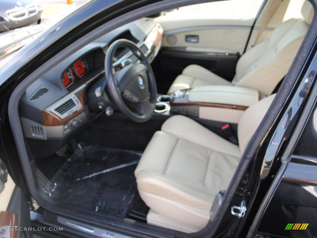 2003 7 Series 745i Sedan - Black Sapphire Metallic / Dark Beige/Beige III photo #17