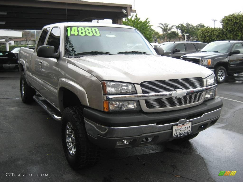 2004 Silverado 1500 LS Extended Cab - Silver Birch Metallic / Dark Charcoal photo #1