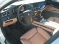Saddle/Black Nappa Leather Prime Interior Photo for 2011 BMW 7 Series #46335138