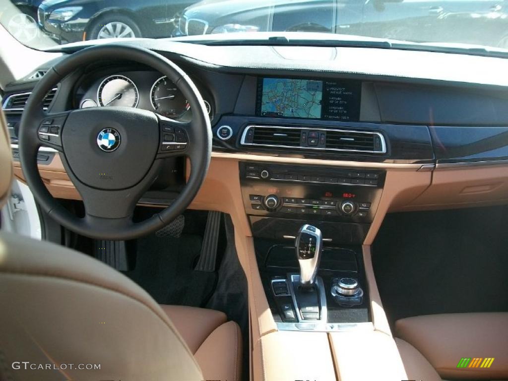 2011 BMW 7 Series 750Li xDrive Sedan Saddle/Black Nappa Leather Dashboard Photo #46335180