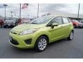 Lime Squeeze Metallic 2011 Ford Fiesta SE Hatchback Exterior