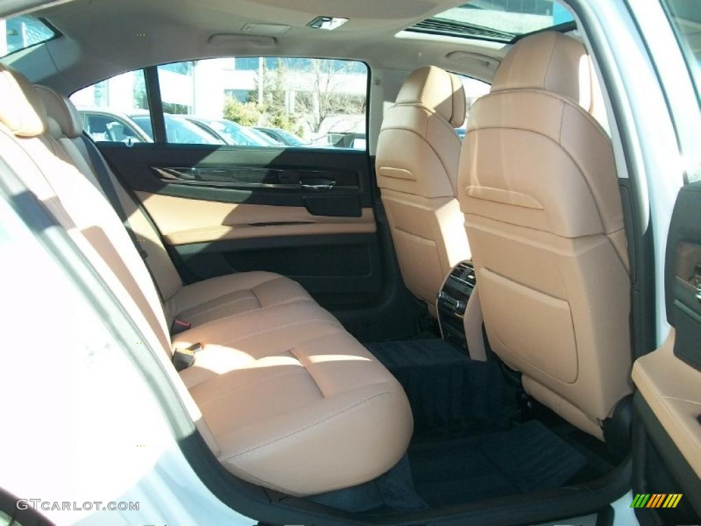 Saddle/Black Nappa Leather Interior 2011 BMW 7 Series 750Li xDrive Sedan Photo #46335270