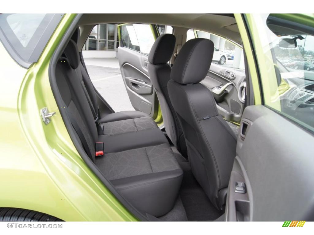 2011 Fiesta SE Hatchback - Lime Squeeze Metallic / Charcoal Black/Blue Cloth photo #12
