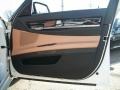 Saddle/Black Nappa Leather Door Panel Photo for 2011 BMW 7 Series #46335288