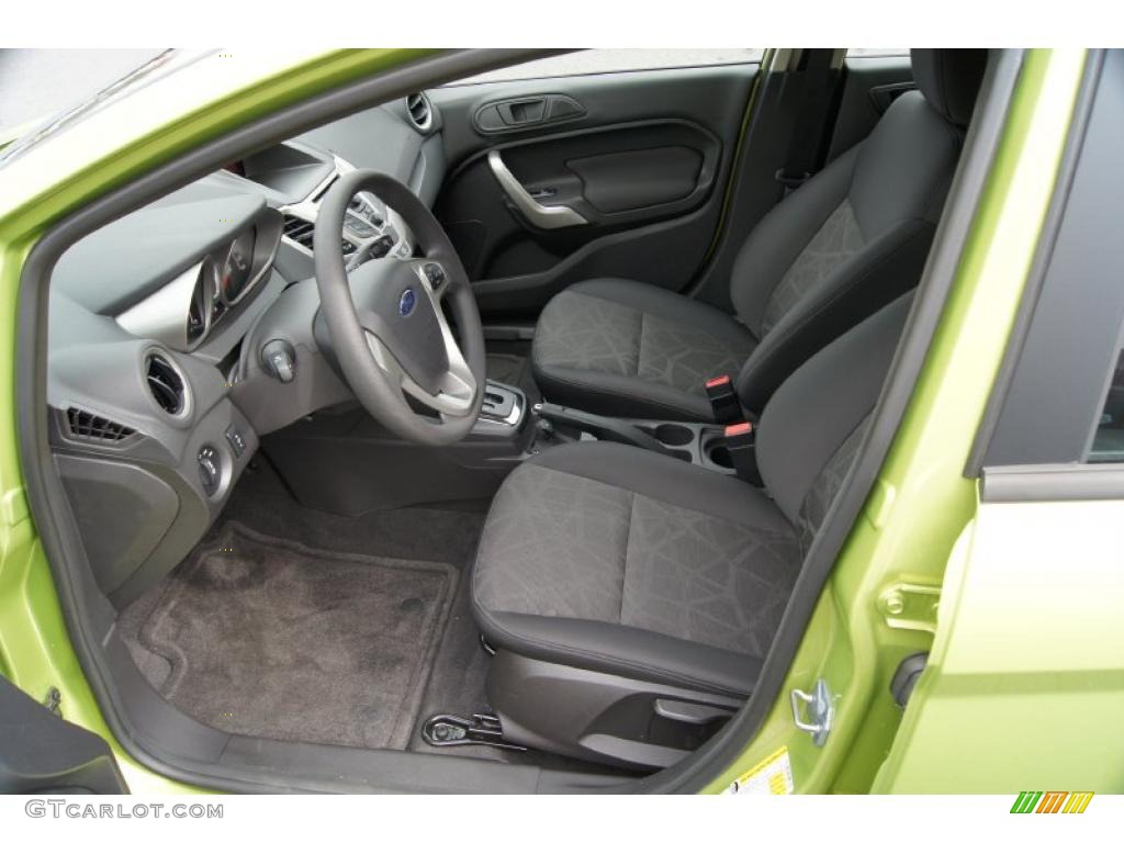 Charcoal Black/Blue Cloth Interior 2011 Ford Fiesta SE Hatchback Photo #46335345