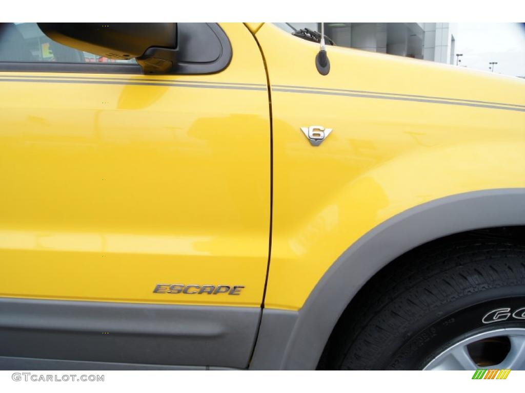 2001 Escape XLT V6 4WD - Chrome Yellow Metallic / Medium Graphite Grey photo #18