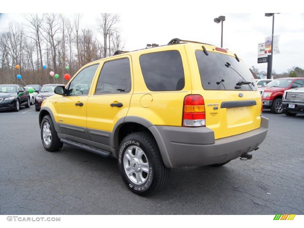 2001 Escape XLT V6 4WD - Chrome Yellow Metallic / Medium Graphite Grey photo #41
