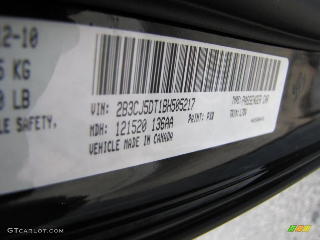 2011 Challenger R/T - Brilliant Black Crystal Pearl / Dark Slate Gray photo #13