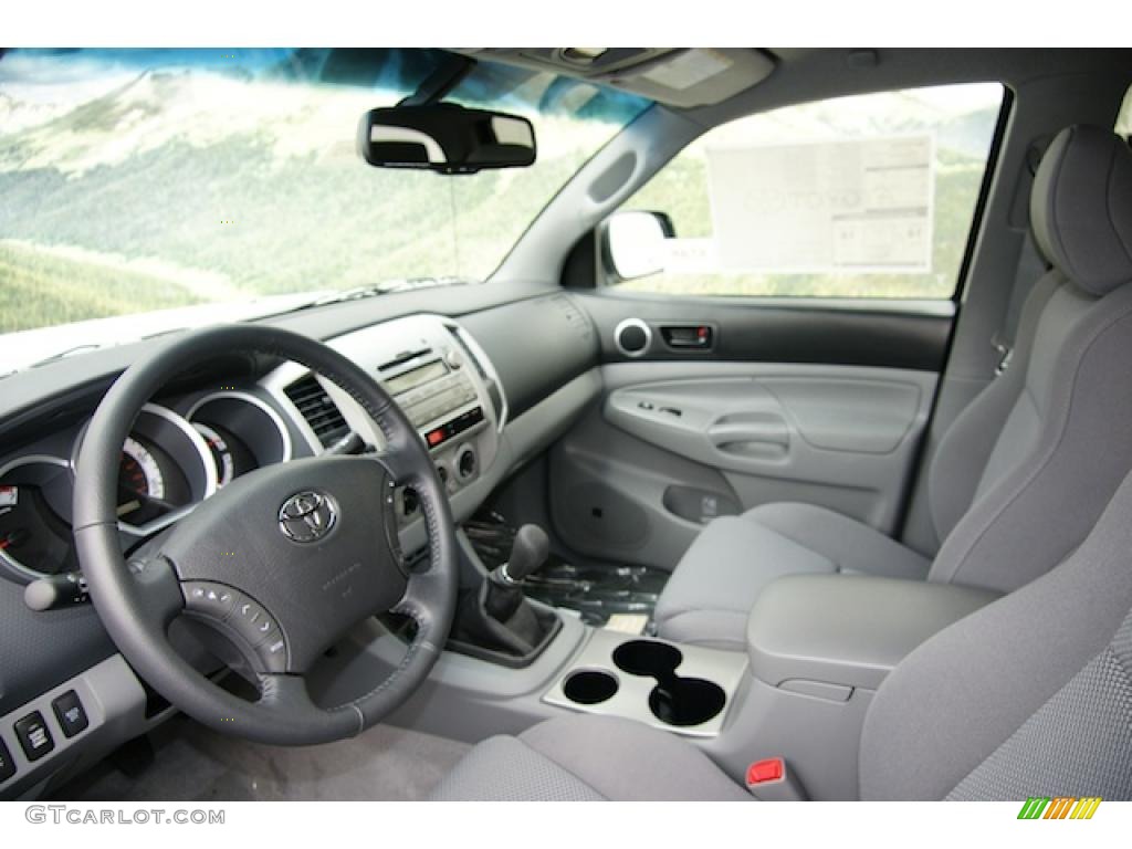 Graphite Gray Interior 2011 Toyota Tacoma V6 TRD Double Cab 4x4 Photo #46339857