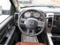 2011 Dodge Ram 3500 HD Dark Slate Gray/Russet Brown Interior Steering Wheel Photo