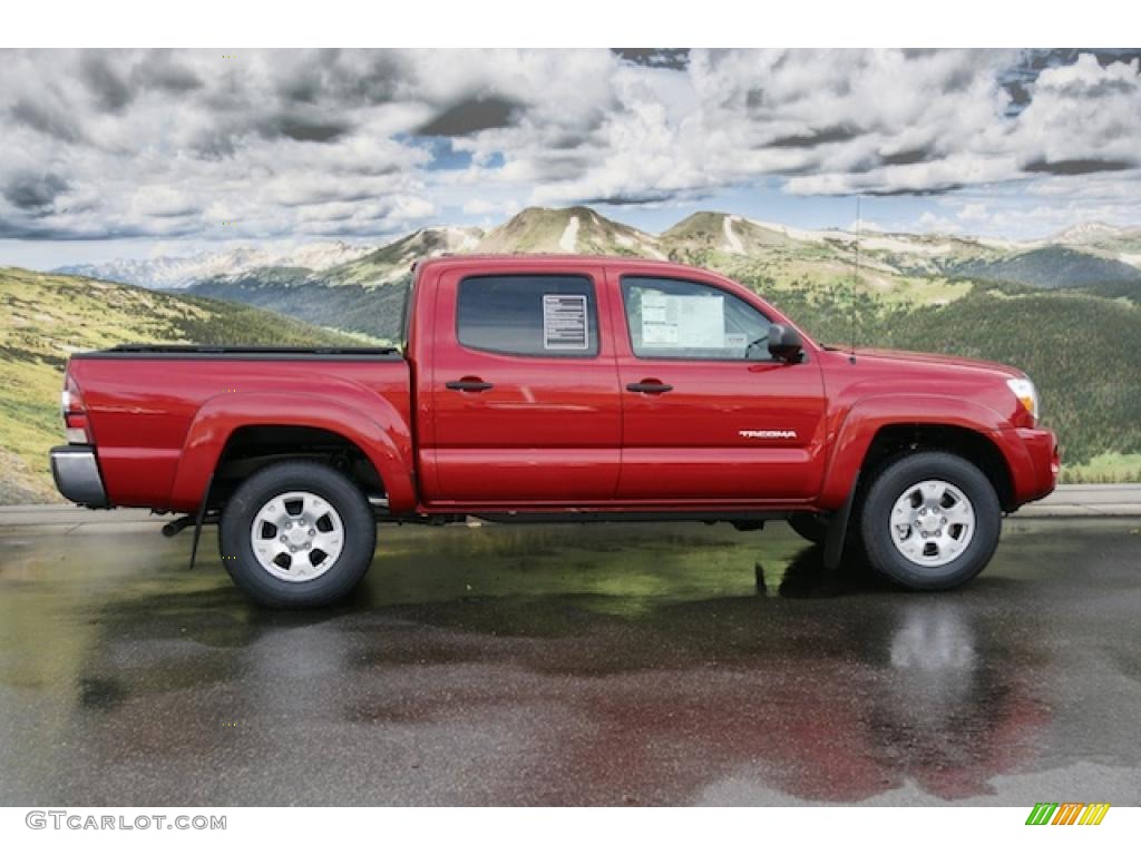 Barcelona Red Metallic 2011 Toyota Tacoma V6 SR5 Double Cab 4x4 Exterior Photo #46340826