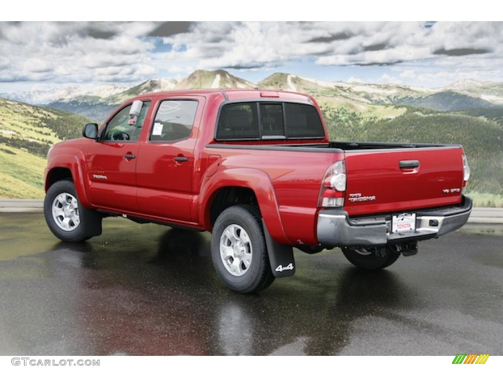 Barcelona Red Metallic 2011 Toyota Tacoma V6 SR5 Double Cab 4x4 Exterior Photo #46340835