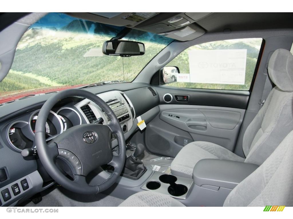 Graphite Gray Interior 2011 Toyota Tacoma V6 SR5 Double Cab 4x4 Photo #46340850