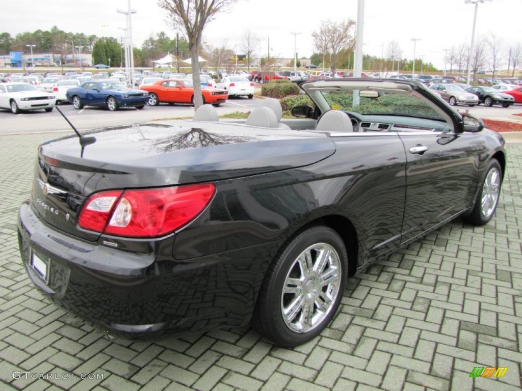 Brilliant Black Crystal Pearl 2008 Chrysler Sebring Limited Hardtop Convertible Exterior Photo #46341255