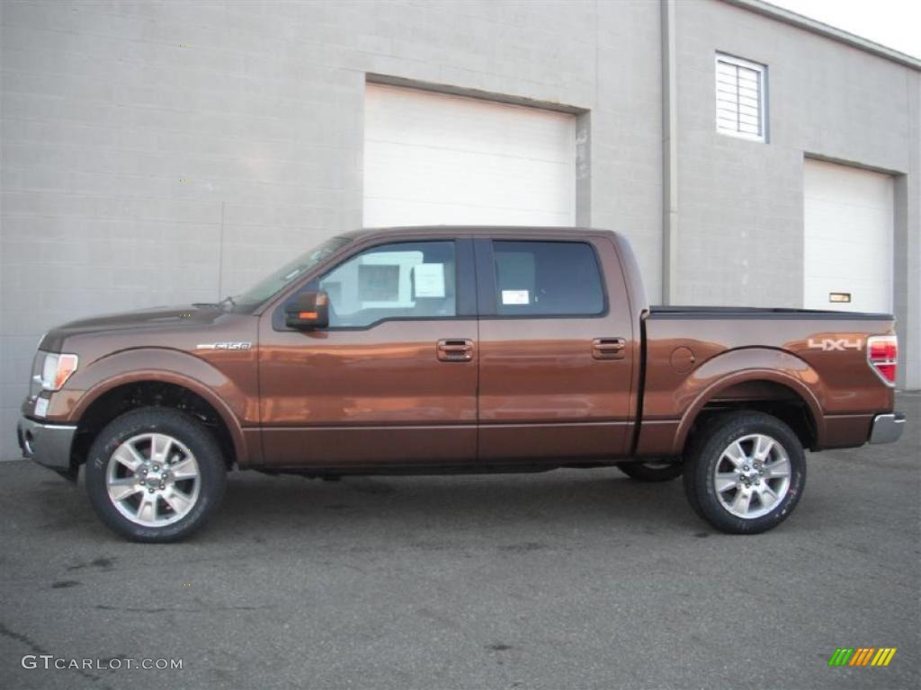 2011 F150 Lariat SuperCrew 4x4 - Golden Bronze Metallic / Pale Adobe photo #3