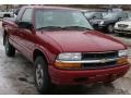 Dark Cherry Red Metallic 2000 Chevrolet S10 LS Extended Cab 4x4 Exterior