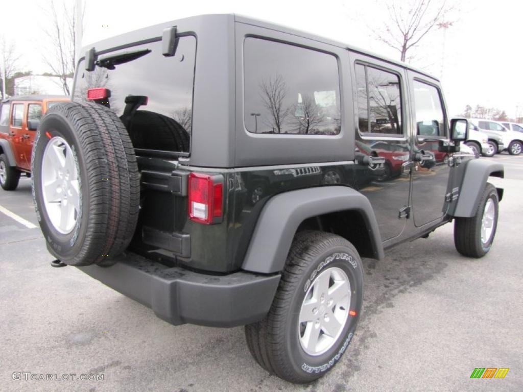 Natural Green Pearl 2011 Jeep Wrangler Unlimited Sport 4x4 Exterior Photo #46343580
