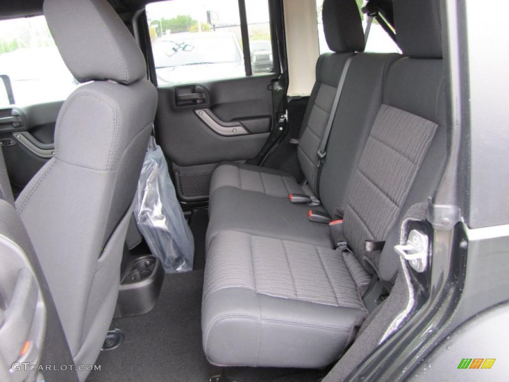 Black Interior 2011 Jeep Wrangler Unlimited Sport 4x4 Photo #46343595