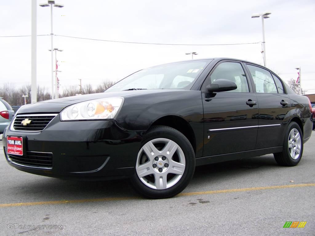 2006 Malibu LT Sedan - Black / Cashmere Beige photo #1