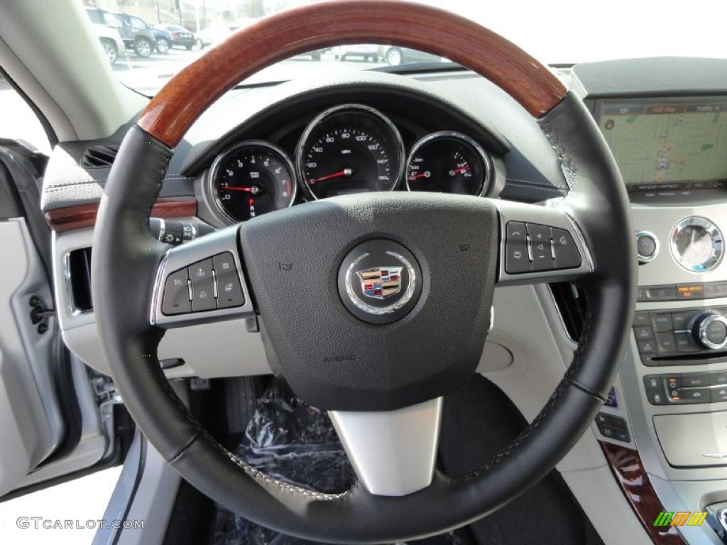 2011 Cadillac CTS 3.6 Sedan Light Titanium Steering Wheel Photo #46345934