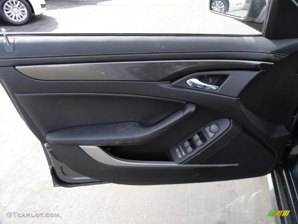 2011 Cadillac CTS 3.0 Sedan Ebony Door Panel Photo #46346807