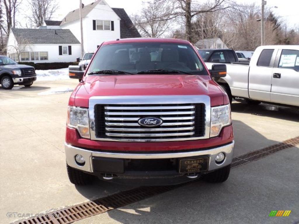Red Candy Metallic 2011 Ford F150 XLT SuperCrew 4x4 Exterior Photo #46347056
