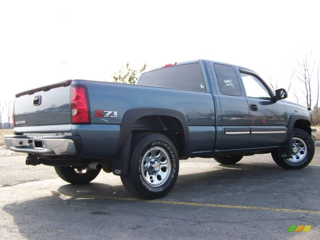 2006 Silverado 1500 Z71 Extended Cab 4x4 - Blue Granite Metallic / Tan photo #4