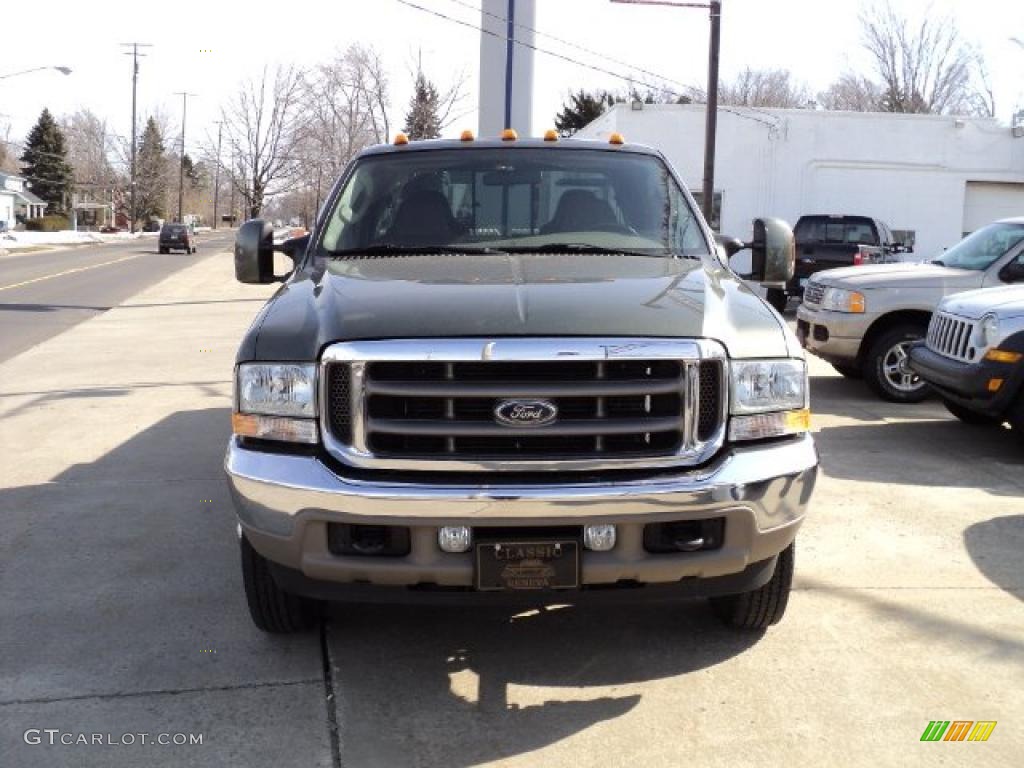 2003 F350 Super Duty King Ranch Crew Cab 4x4 Dually - Dark Highland Green Metallic / Castano Brown photo #2