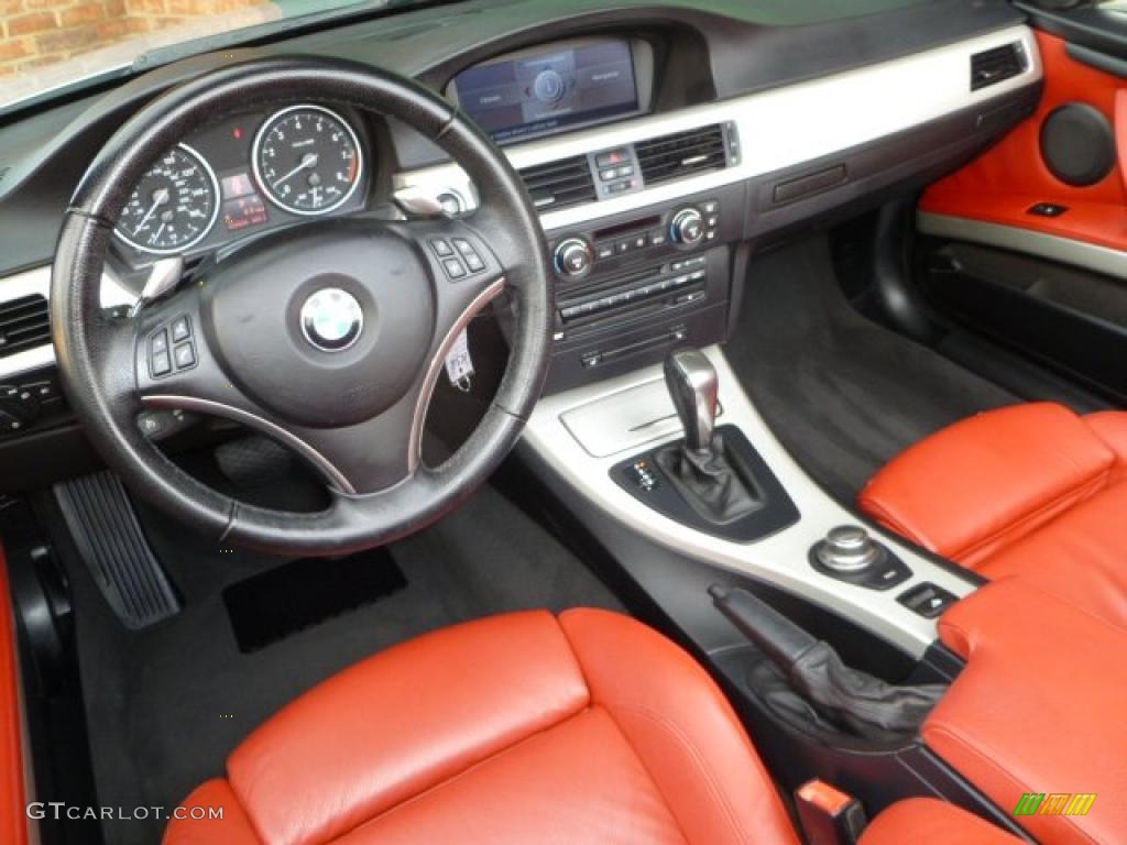 2008 3 Series 335i Convertible - Titanium Silver Metallic / Coral Red/Black photo #8