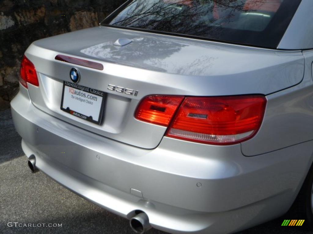 2008 3 Series 335i Convertible - Titanium Silver Metallic / Coral Red/Black photo #13