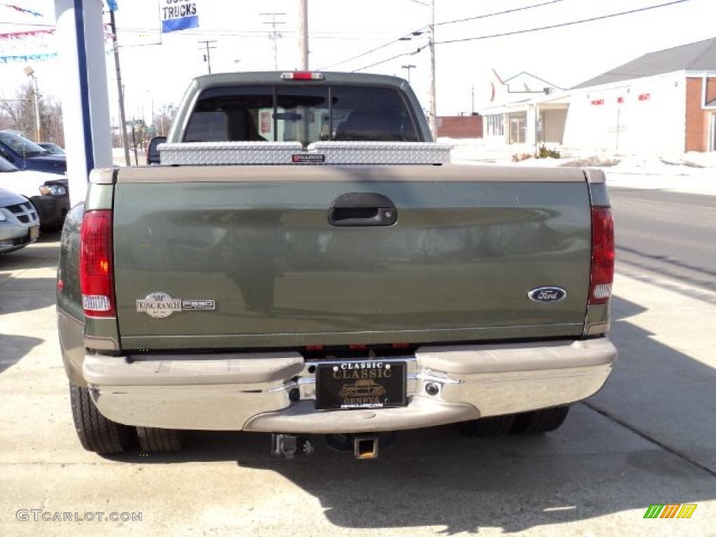 2003 F350 Super Duty King Ranch Crew Cab 4x4 Dually - Dark Highland Green Metallic / Castano Brown photo #4