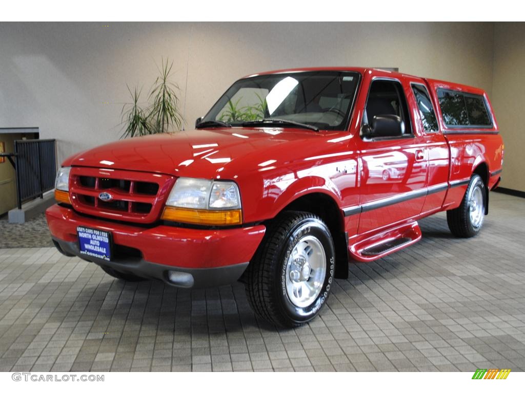 1999 Ranger XLT Extended Cab - Bright Red / Medium Graphite photo #1