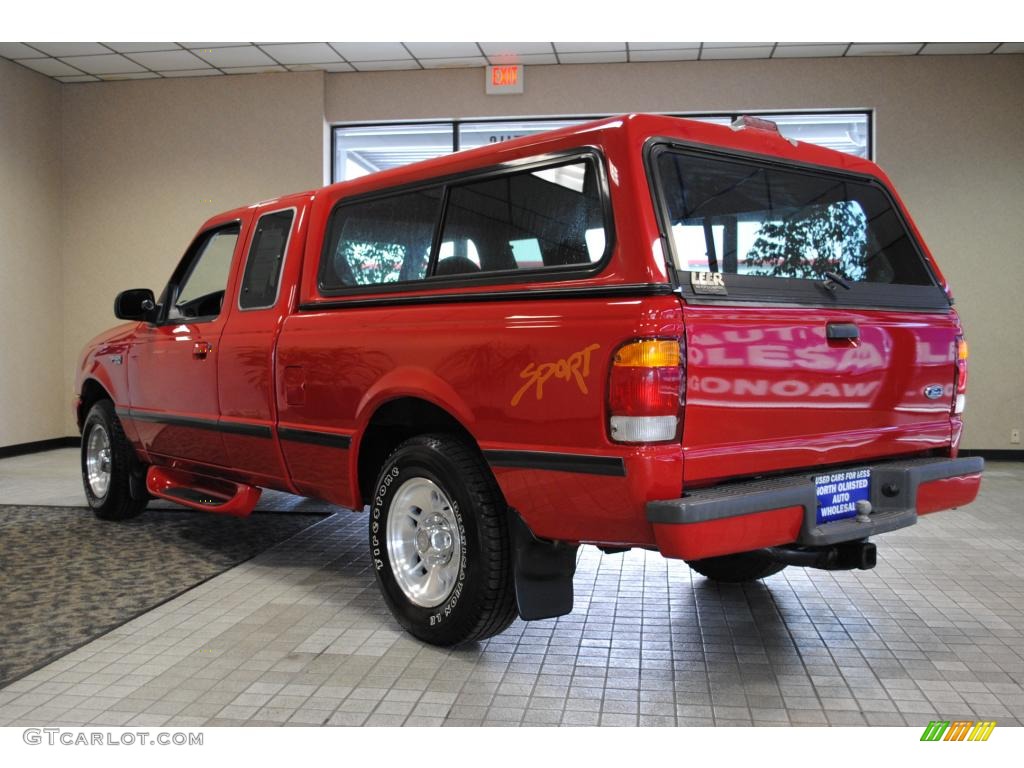 1999 Ranger XLT Extended Cab - Bright Red / Medium Graphite photo #3