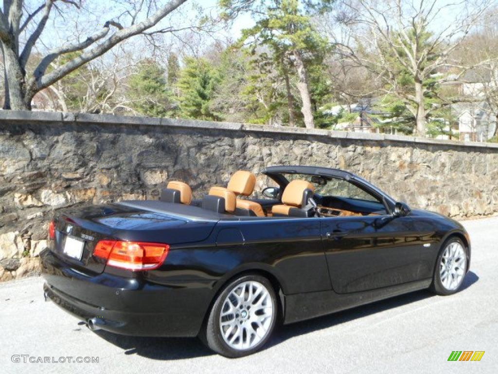 2008 3 Series 335i Convertible - Black Sapphire Metallic / Saddle Brown/Black photo #3