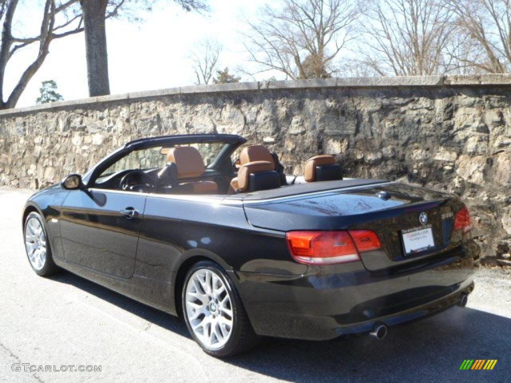 2008 3 Series 335i Convertible - Black Sapphire Metallic / Saddle Brown/Black photo #4