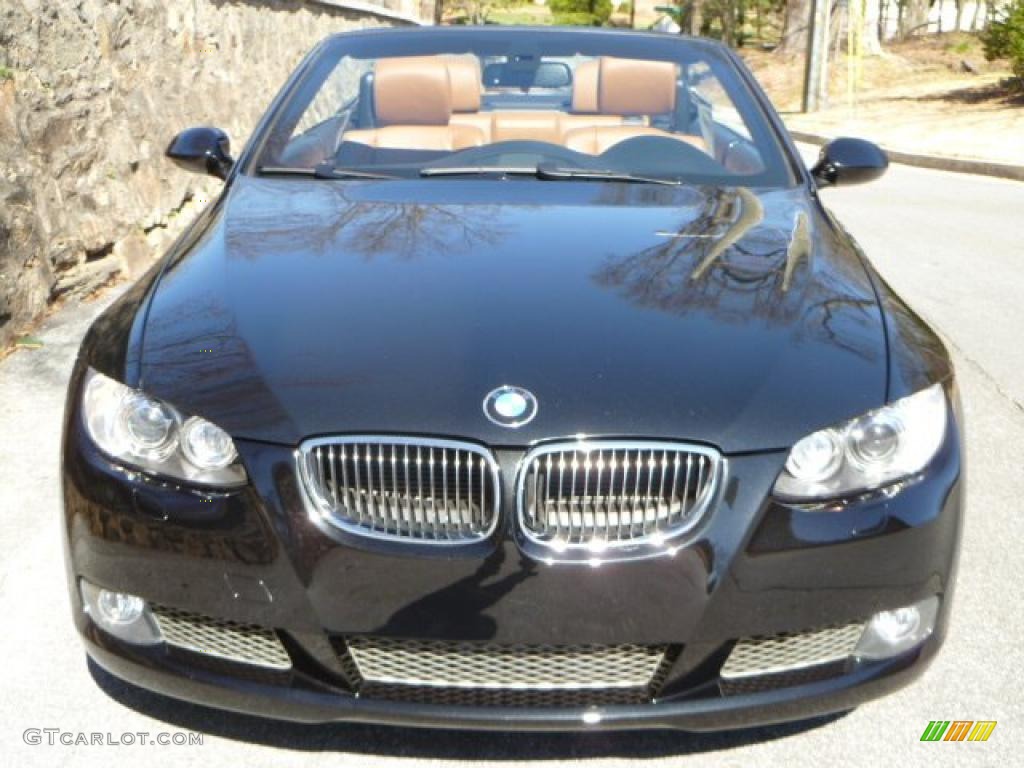 2008 3 Series 335i Convertible - Black Sapphire Metallic / Saddle Brown/Black photo #6